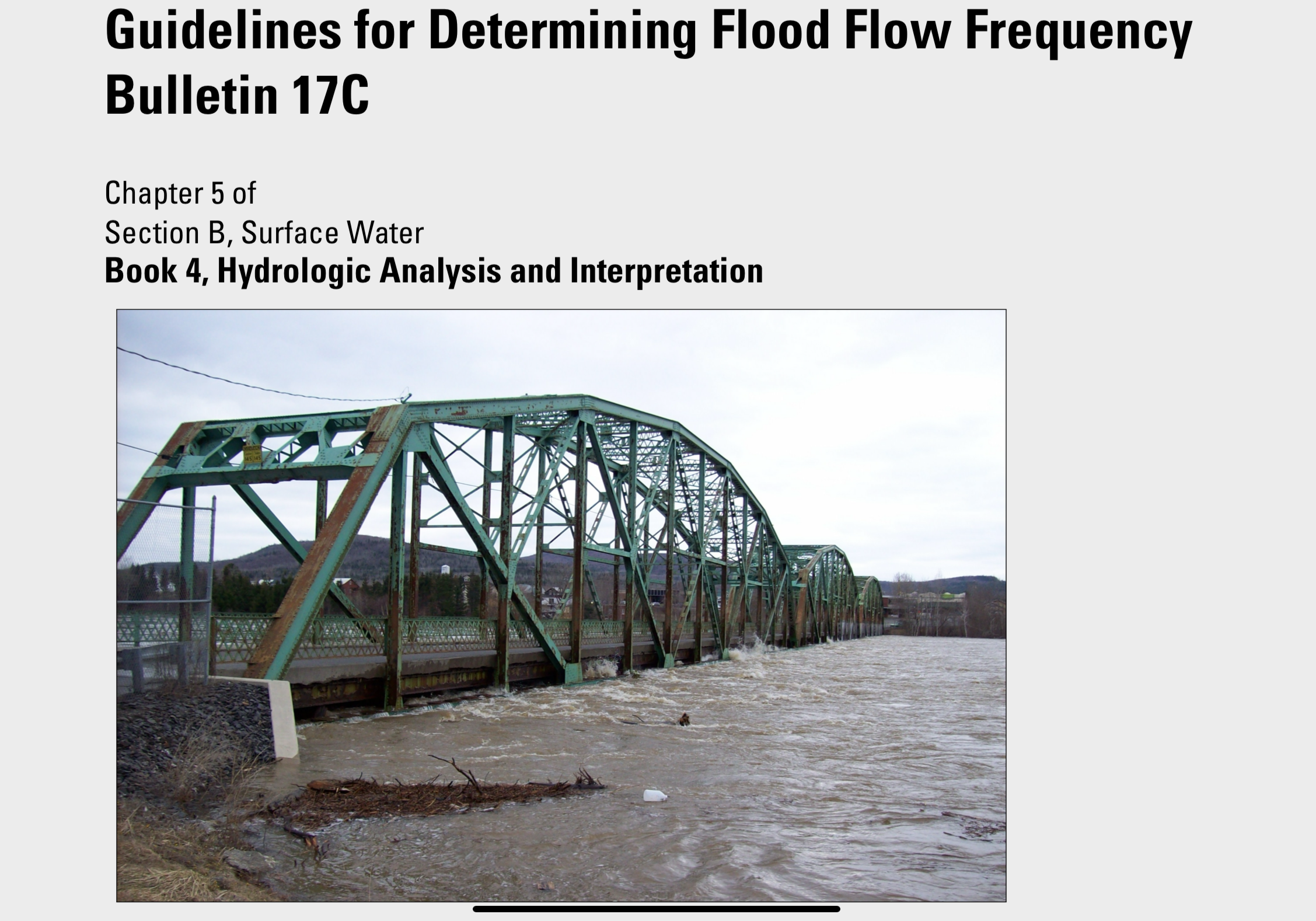 Bulletin 17C - Guidelines for determining flood flow frequency